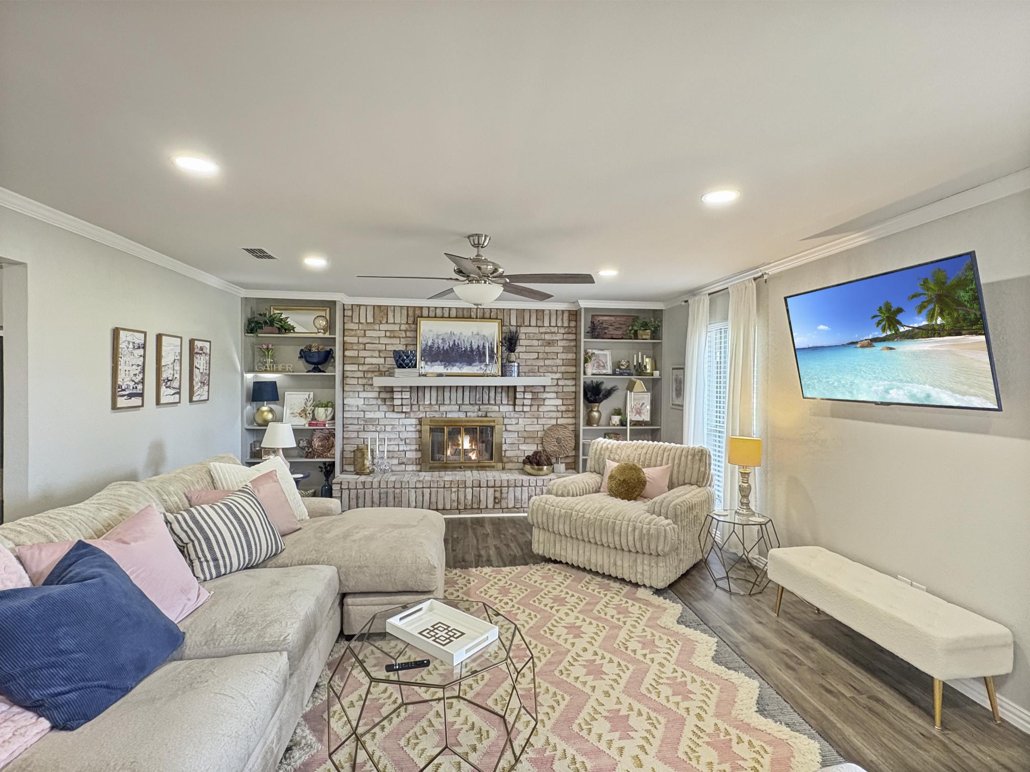 Large, cozy living room